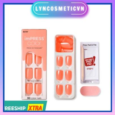 [Chính Hãng] SET DÁN MÓNG KISS IMPRESS COLOR PRESS ON MANICURE kèm sẵn keo và dũa
