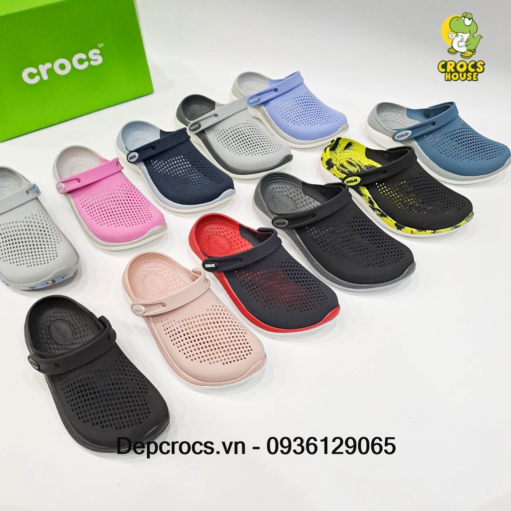 (Chính hãng) Dép crocs literide 360 unisex êm nhẹ nam nữ đều mang được, sục literide chống trơn trượt - Crocs house