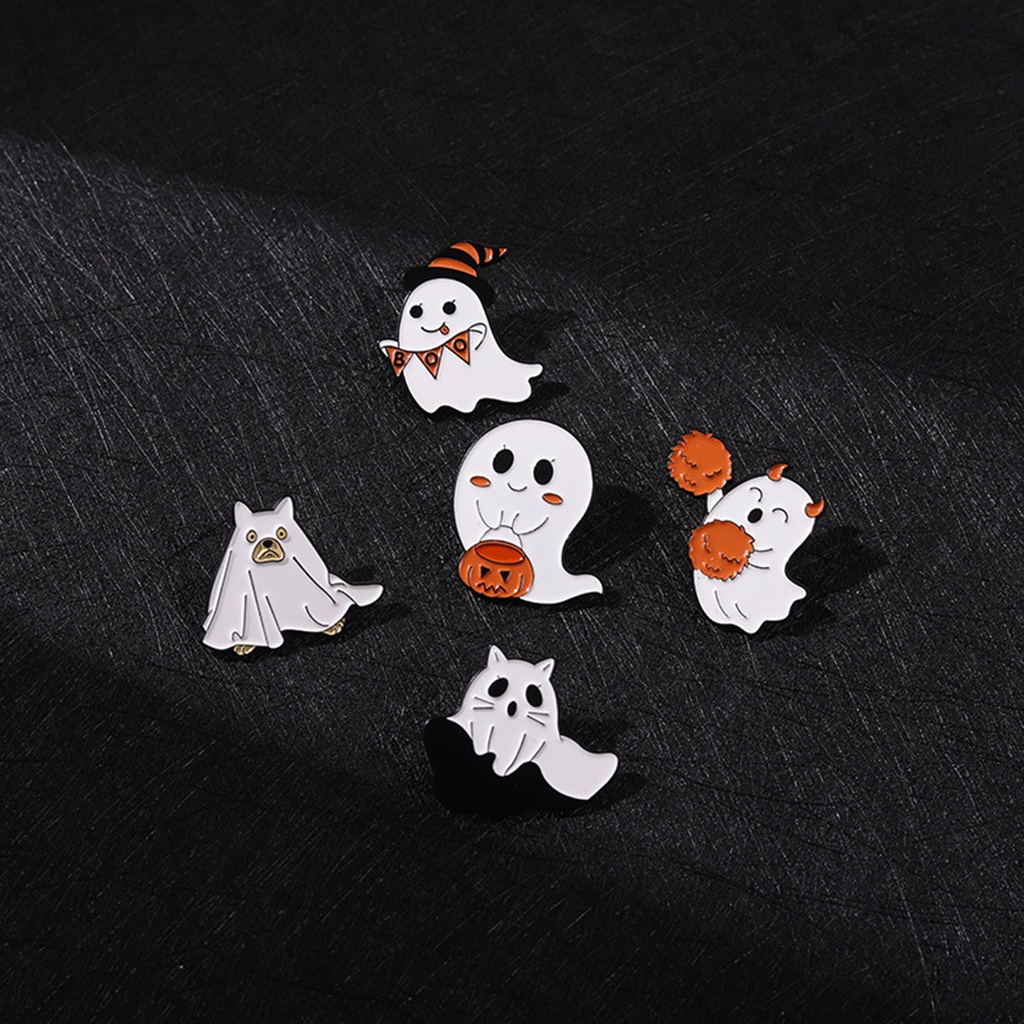 Ghim Cài Áo Hình Ma Hoạt Hình Trọng Lượng Nhẹ Trang Trí Halloween