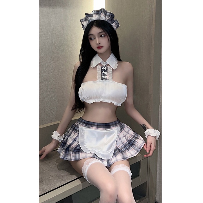 Đồ cosplay hầu gái 2 mảnh anime gợi cảm dễ thương set ngủ maid sexy người giúp việc thanh lịch hiện đại BIKI HOUSE N779 | BigBuy360 - bigbuy360.vn