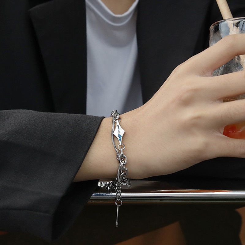 Vòng Tay Thép Titan Thời Trang Phong Cách Hip Hop Cho Nam