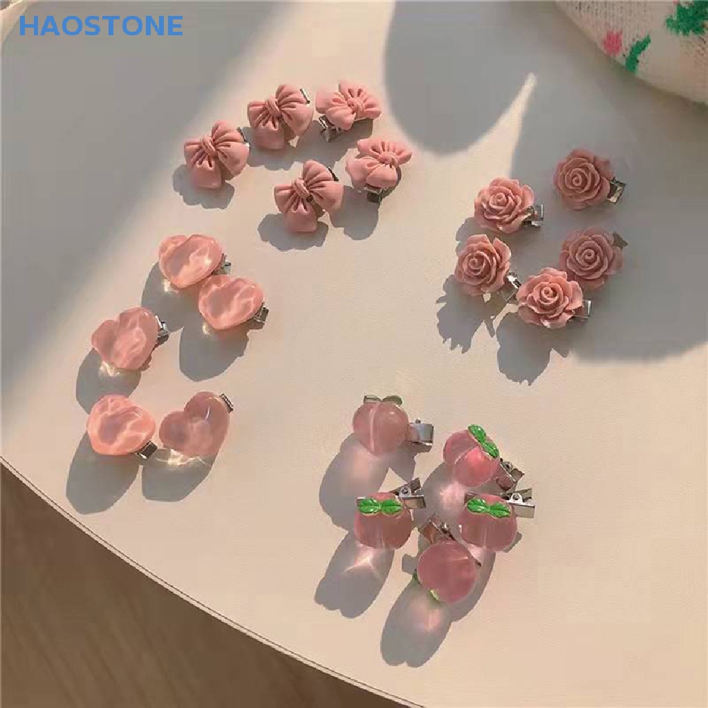 Kẹp Tóc Càng Cua Mini Hình Hoa / Trái Tim Dễ Thương Ngọt Ngào Cho Nữ