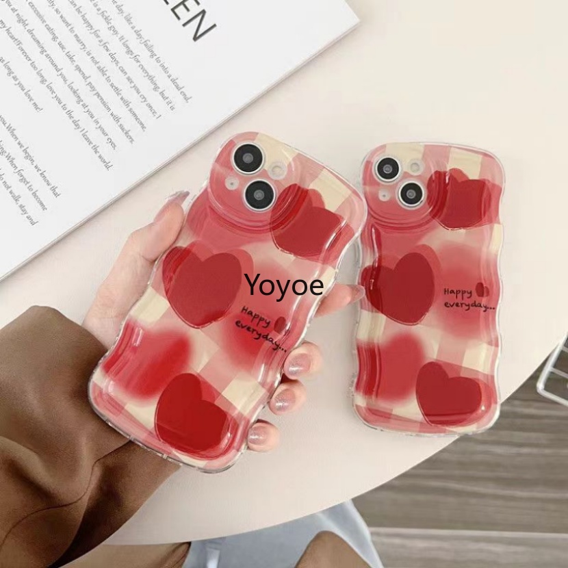 Ốp Điện Thoại Mềm Chống Sốc Màu Đỏ Gradient Cho iPhone 14 11 12 13 Pro Max X XS XR 7 8 Plus SE