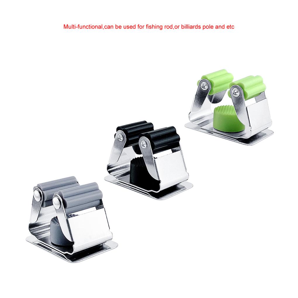 Set 3 Kẹp Cố Định Cần Câu Cá Bằng Thép Không Gỉ Gắn Tường Chống Trượt Cho Nhà Bếp / Văn Phòng