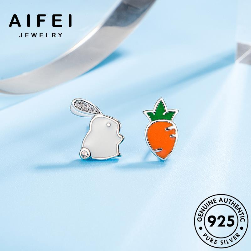 AIFEI JEWELRY hàn nữ tua vành tai bản 925 thật tính thỏ tròn nguyên thời quốc cá khuyên bạc kiện Thời bông sức phụ trang xỏ E121