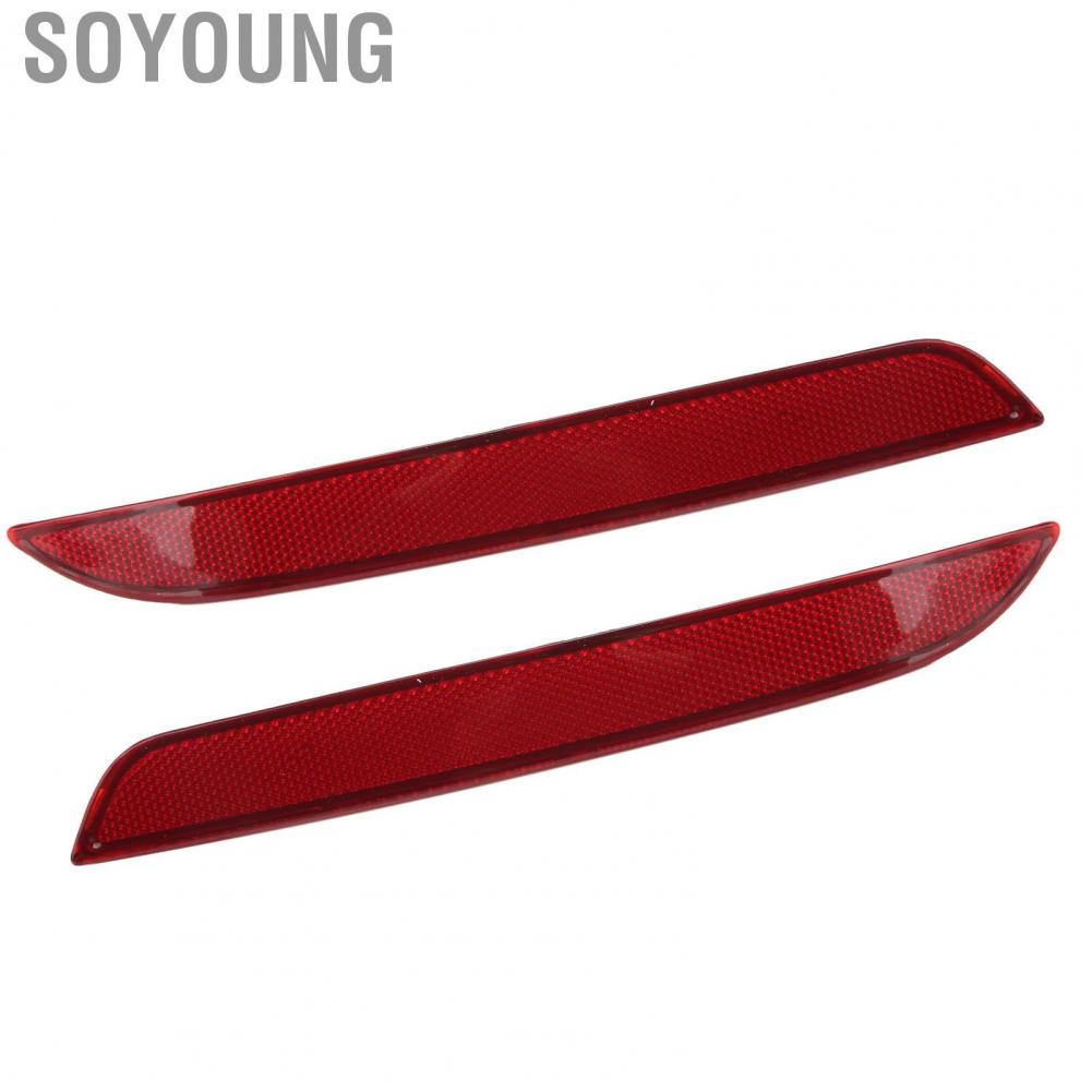Soyoung Bumper Warning Reflector  High Visibility Waterproof Professional Rear Easy To Install ABS Plastic for F10 5 SERIES 2010‑2016