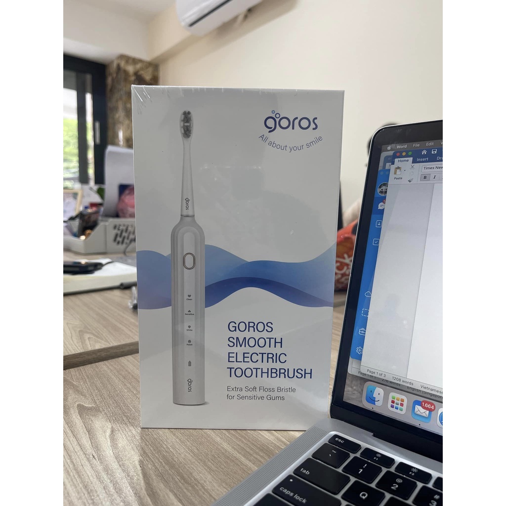Bàn Chải Điện GOROS Smooth Electric Toothbrush - Hàng nhập Đức - BH 12 tháng