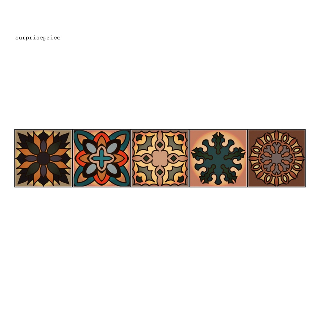 Sticker Dán Tường Tự Dính Họa Tiết Gạch Moroccan Màu Sắc Sáng Tạo Cho Nhà Bếp