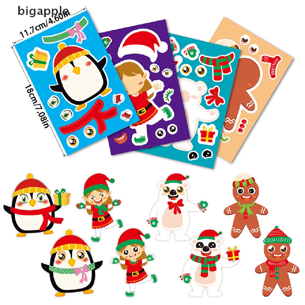 Set 24 Miếng Dán Chủ Đề Giáng Sinh Ngộ Nghĩnh