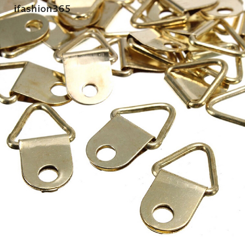 Set 20 Móc Treo Khung Ảnh Hình Tam Giác Bằng Đồng Thau Mạ Vàng