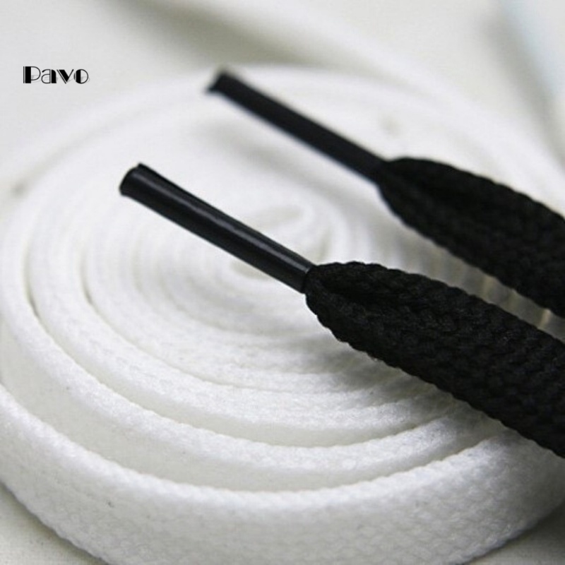 1 Cặp Dây Giày sneaker Dài 130cm Màu Trắng Đen