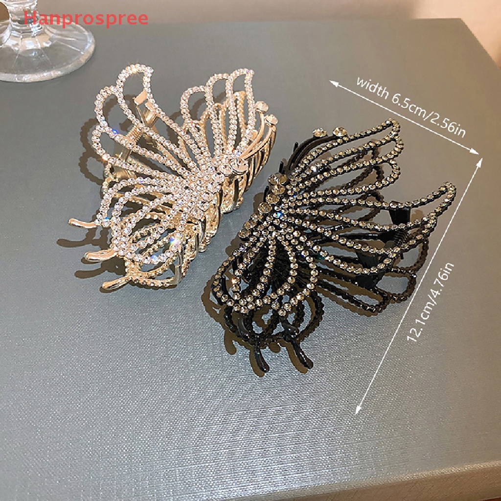 Kẹp Tóc Hình Bướm Đính Đá Phong Cách Vintage Dành Cho Nữ