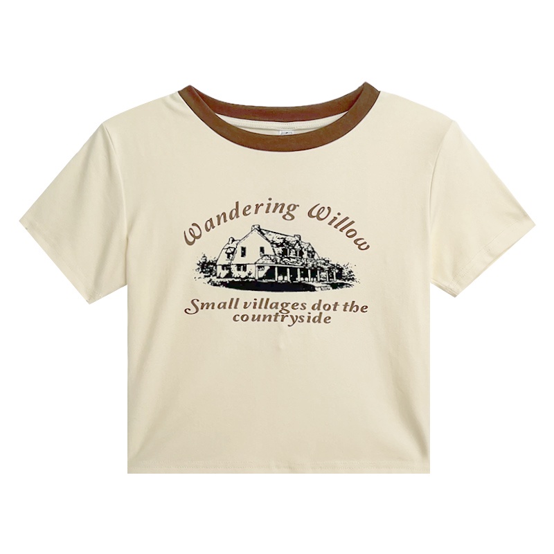 NRVP Áo Thun Tay Ngắn In Họa Tiết Phong Cách Hàn Quốc Mới Cho Nữ