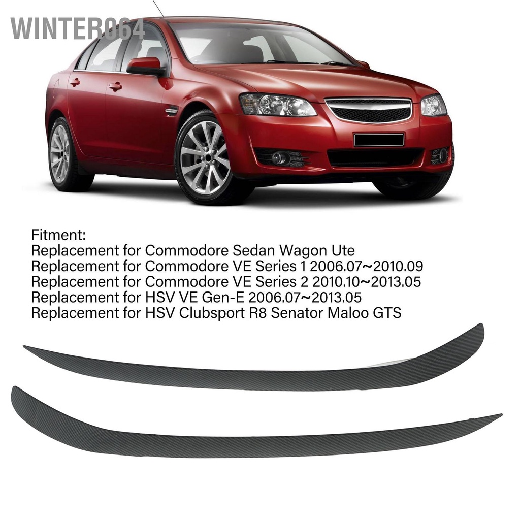 Winter064 2 Chiếc Đèn Pha Lông Mày Trước Trái Phải Ánh Sáng Mí Mắt Viền Bao Da Thay Thế Cho Commodore Sedan Toa Xe Ute