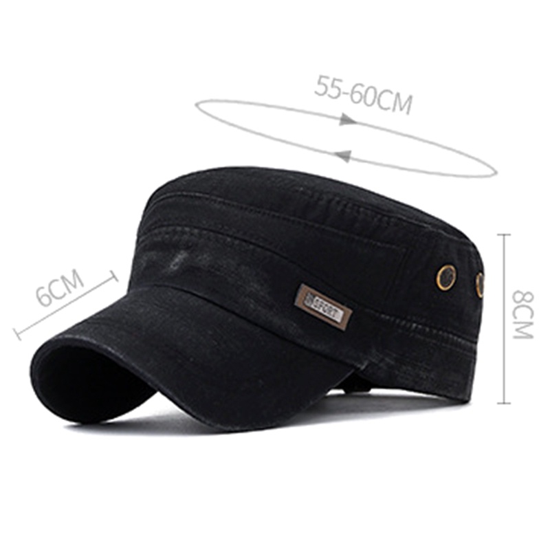 Mũ Lưỡi Trai Chất Liệu Cotton Phong Cách Quân Đội Thời Trang Cho Nam Và Nữ Kích Thước 55-59CM