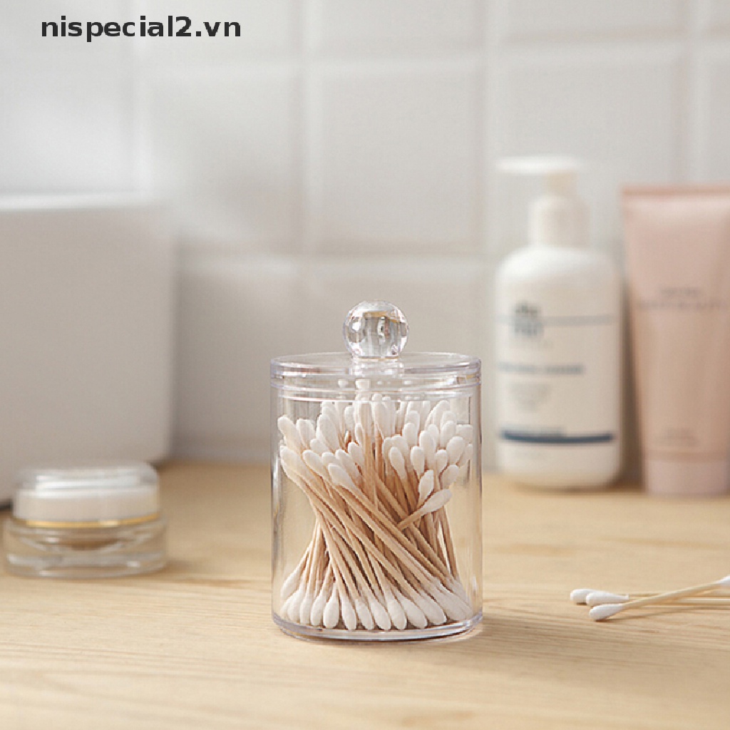 Hộp Đựng Bông Tẩy Trang / Tăm Bông Trang Điểm Có Ngăn Kéo Tiện Lợi