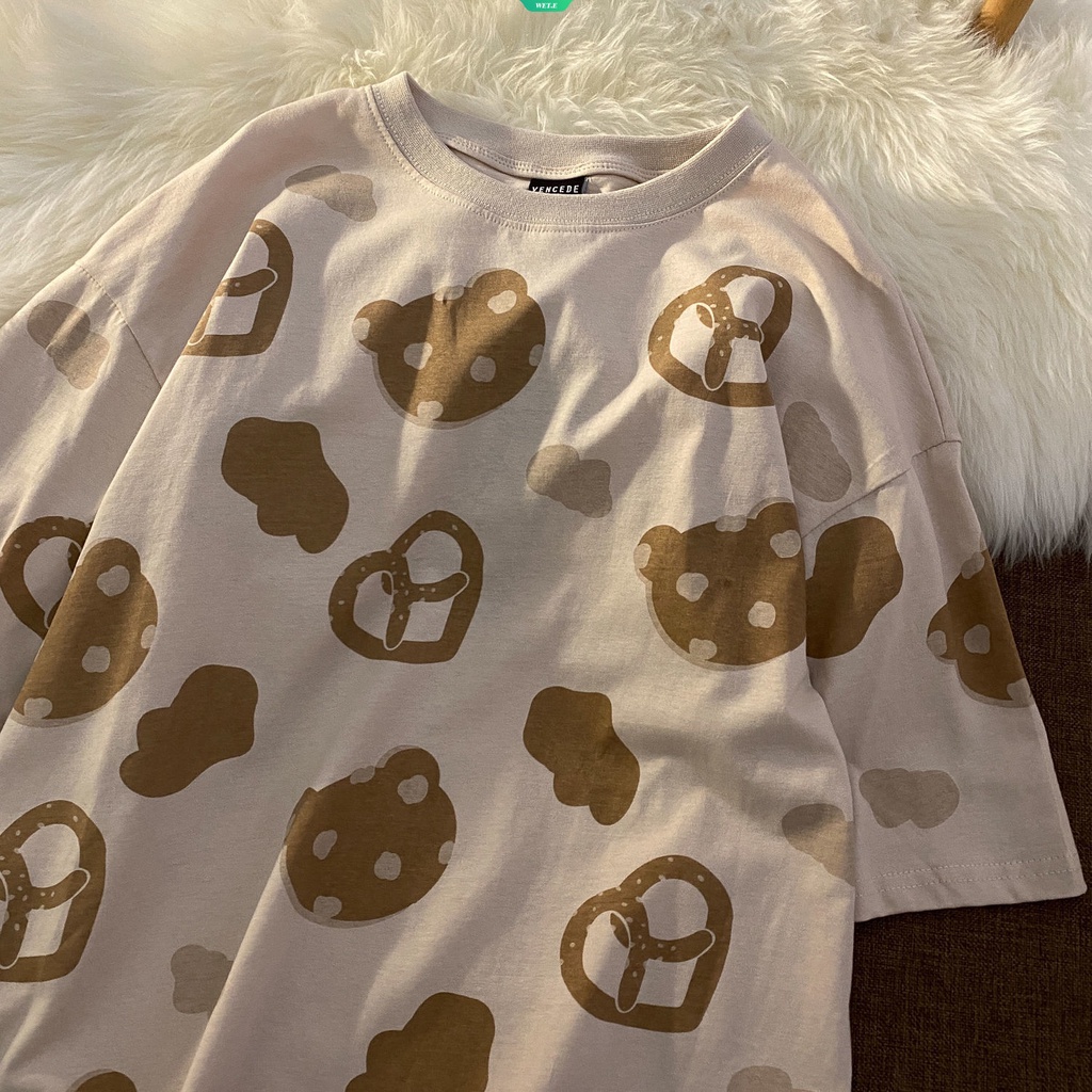 Áo Thun Ngắn Tay Dáng Rộng Thời Trang Mùa Hè Hàn Quốc 2023 Dành Cho Nữ