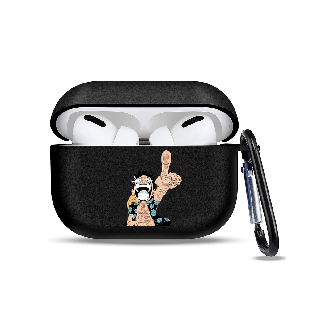 Vỏ Bảo Vệ Hộp Sạc Tai Nghe AirPods Pro 3 2 1 Bluetooth Bằng TPU Họa Tiết Hoạt Hình One Piece Dễ Thương