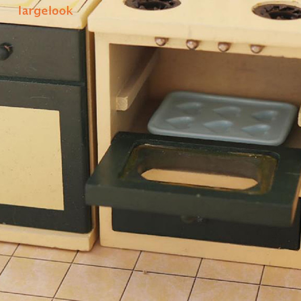 Bộ 2 Khay Nướng Bánh Tỉ Lệ 1 / 12 Dùng Trang Trí Nhà Búp Bê