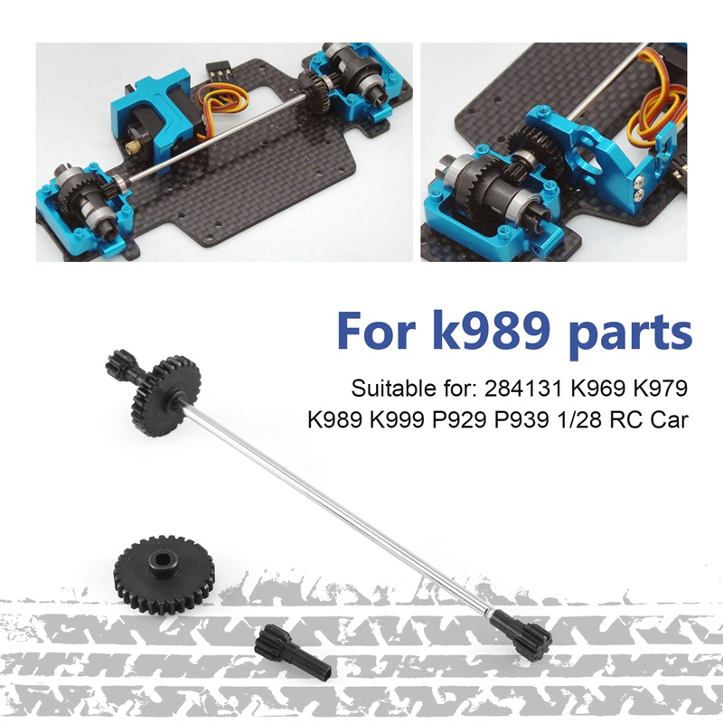 Trục Truyền Động Bánh Răng Giảm Tốc Bằng Thép Cho Wltoys 284131 Phụ Kiện Nâng Cấp Cho Xe Hơi Điều Khiển Từ Xa K969 K989 P929 1 / 2