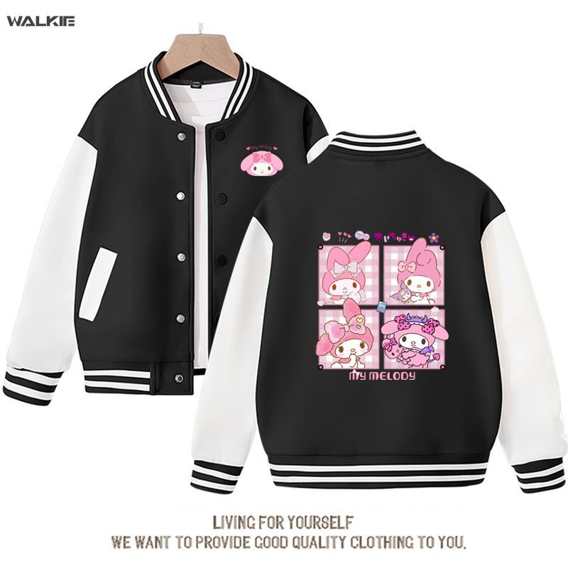 Áo Khoác Bóng Chày In Hoạt Hình My Melody Dễ Thương Cho Bé