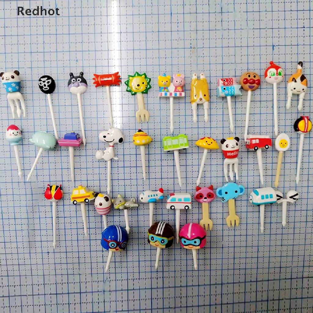 &lt; Redhot &gt; Bộ 5 Nĩa Ăn Trái Cây Hình Động Vật Hoạt Hình Sáng Tạo Cho Bé