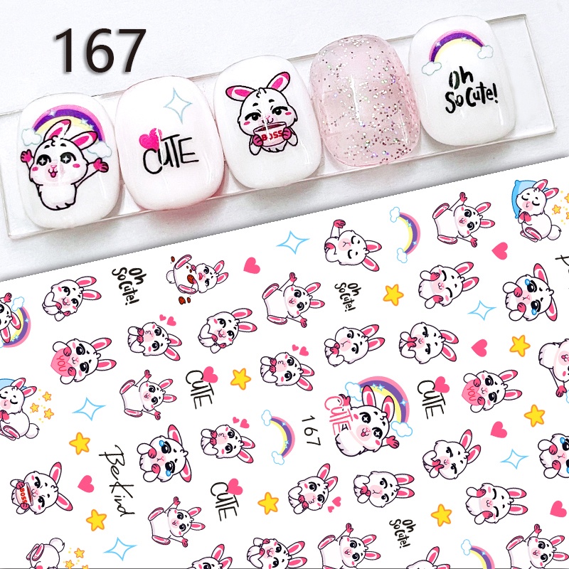 DISNEY Miếng Dán Trang Trí Móng Tay Hình Chuột Mickey 3D Độc Đáo