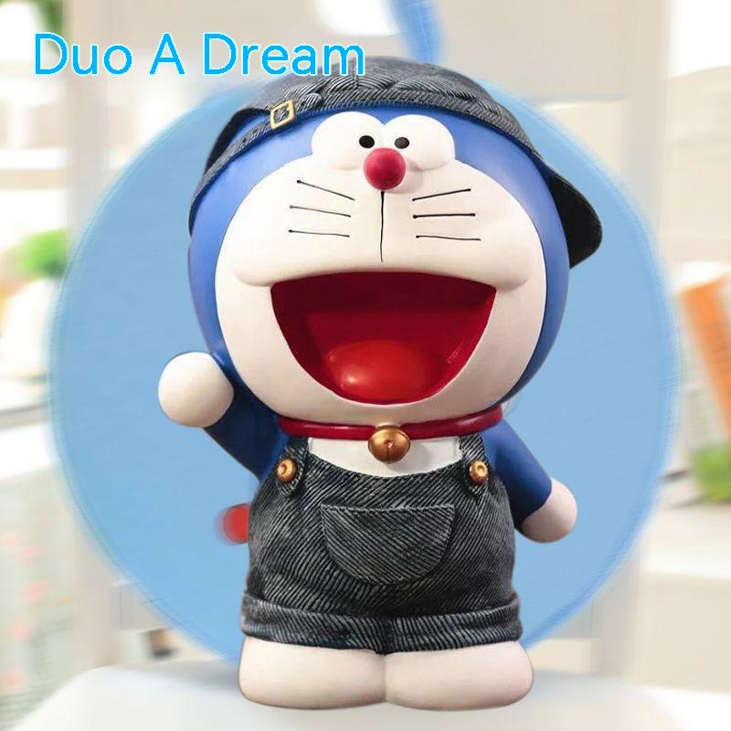 Heo đất hoạt hình Doraemon chống rơi heo đất dung lượng lớn dễ thương heo đất quà tặng ngày lễ