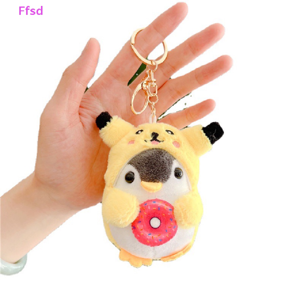 {Ffsd} Móc Khóa Hình Chim Cánh Cụt Nhồi Bông Dễ Thương