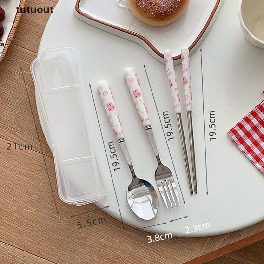 Bộ 3 Dụng Cụ Ăn Uống Gồm Nĩa Và Muỗng Tiện Dụng Cho Nhà Bếp