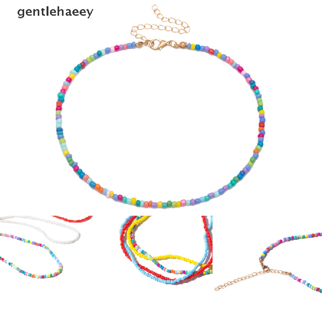 Vòng Cổ Choker Gắn Hạt Nhiều Màu Thời Trang Cho Nữ