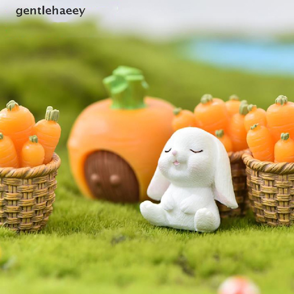 Mô Hình Thỏ Phục Sinh Mini Bằng Nhựa Resin Trang Trí Sân Vườn