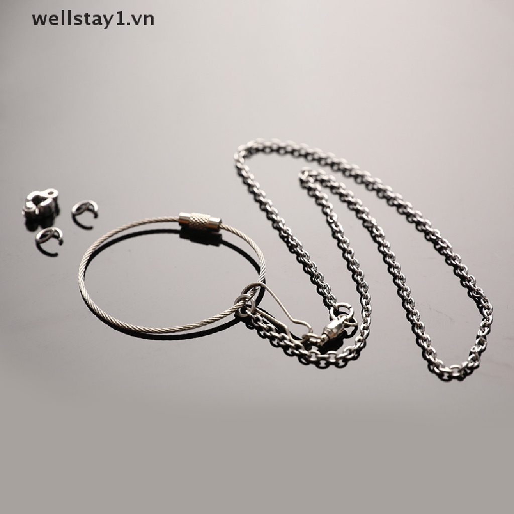 Dây Xích Inox Đeo Chân Huấn Luyện Chim Vẹt wellstay1