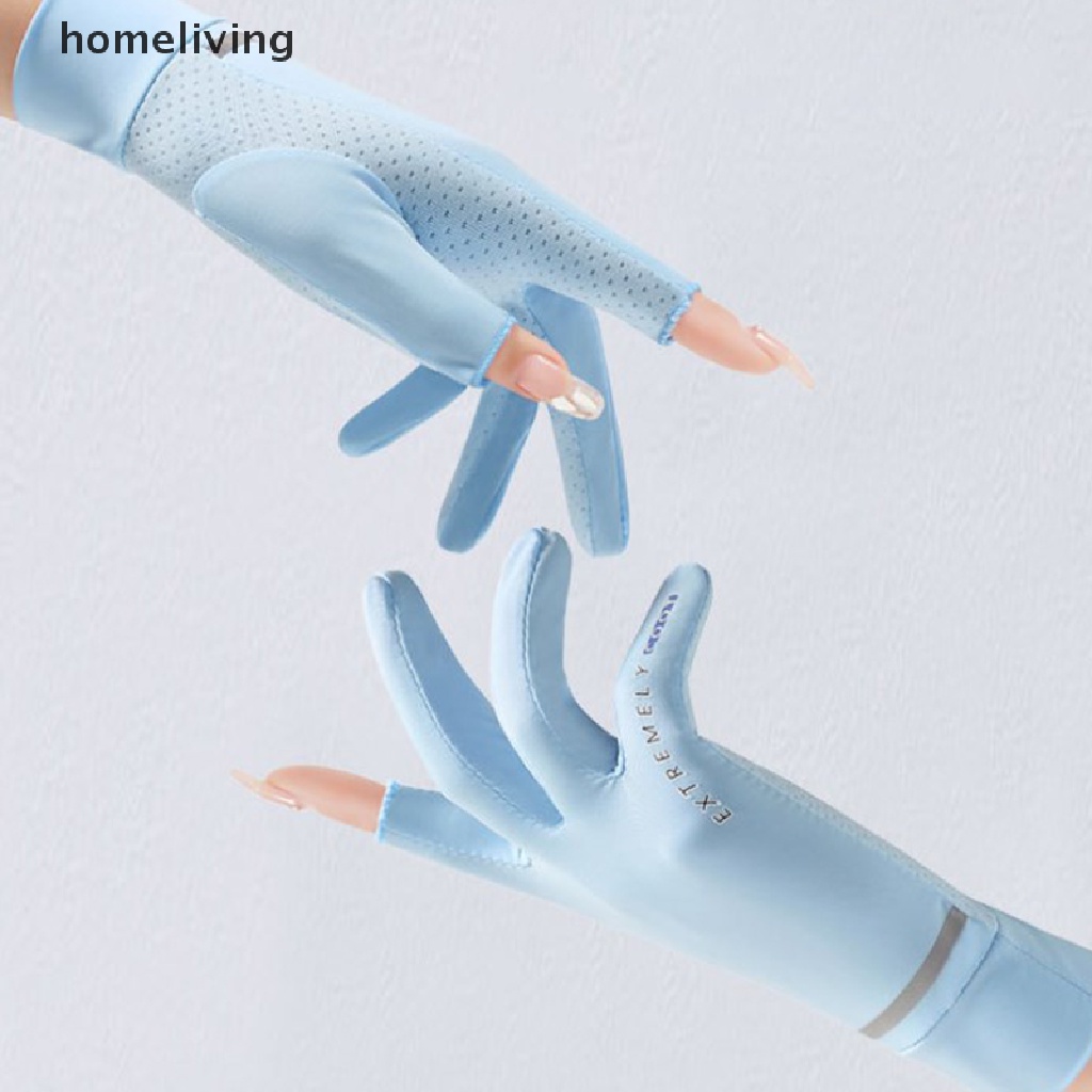 Găng Tay Lụa Lạnh Mỏng Thoáng Khí Chống Trượt Có Thể Chạm Màn Hình Cảm Ứng Bảo Vệ Khỏi Tia Uv