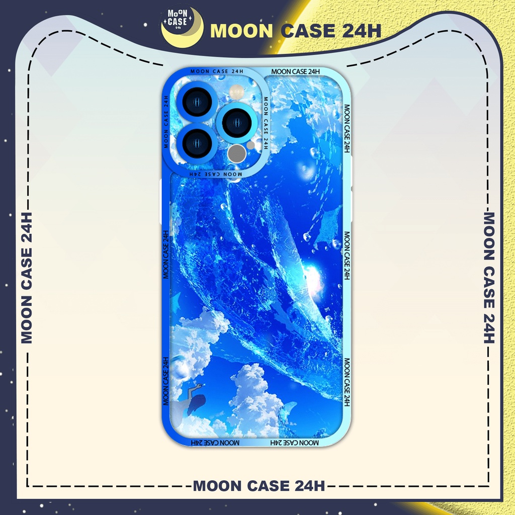 Ốp lưng iphone MOON CASE 24H Bầu Trời Cá Heo ip 8/x/xs/xs max/11/12/13/14pro/plus/promax