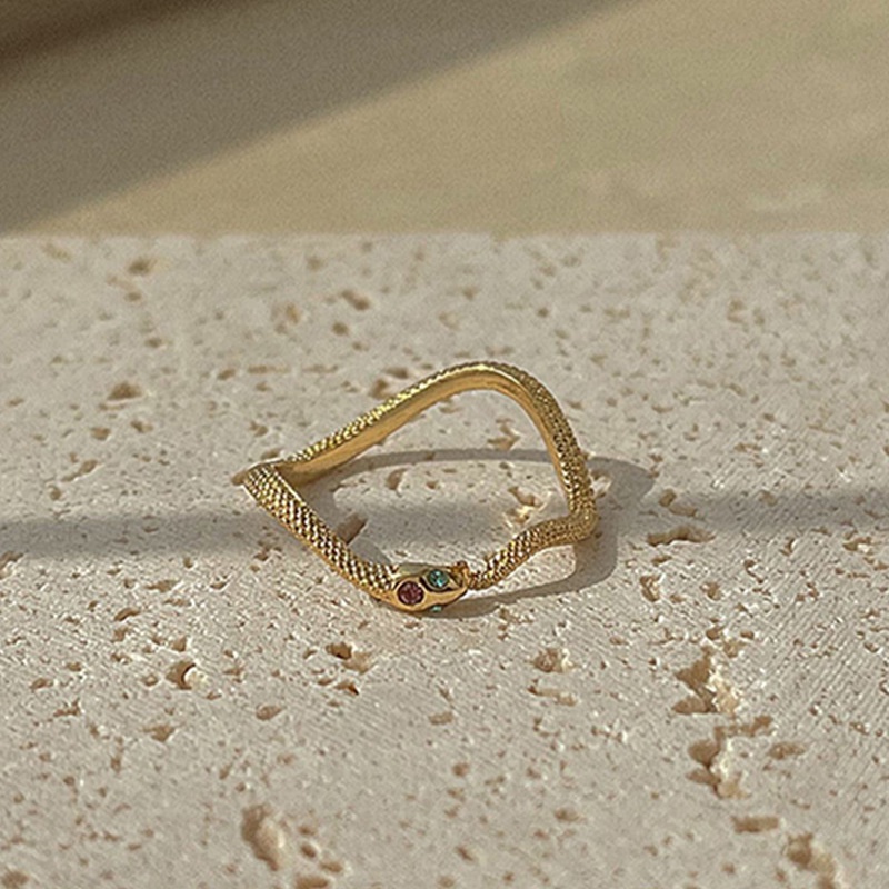 Nhẫn Thiết Kế Hình Rắn Độc Đáo Phong Cách Hàn Quốc Thời Trang Cho Nữ