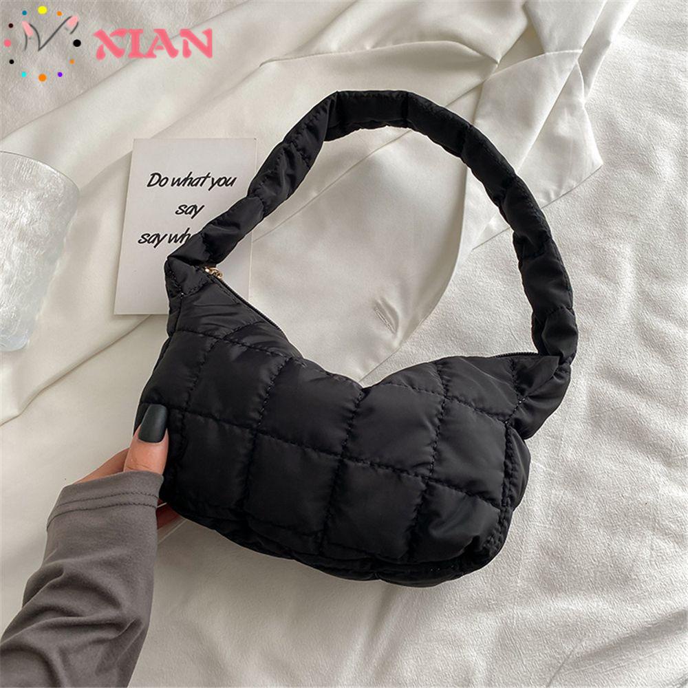 Túi XIANTIN Túi Xách Đeo Dưới Cánh Tay Vải Cotton Kẻ Sọc Ấm Áp Sức Chứ