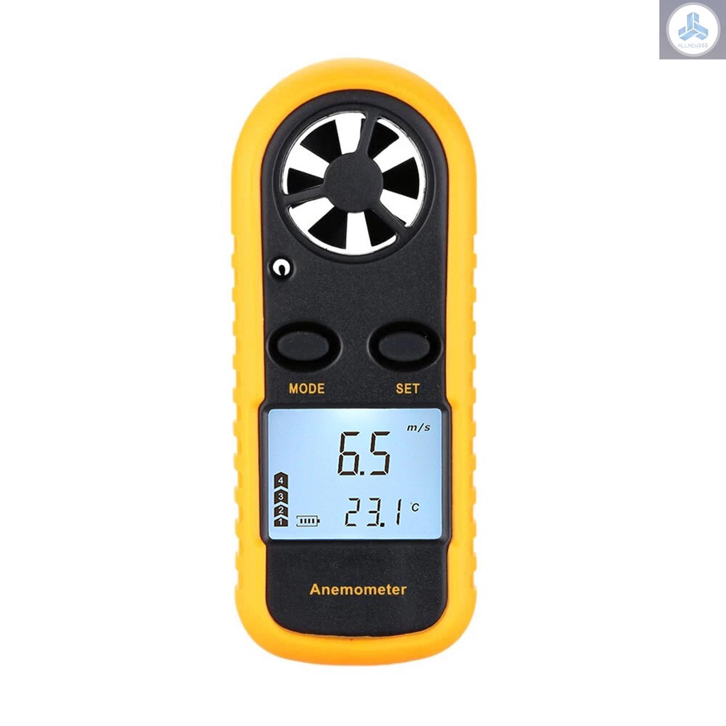 Mini LCD Digital Anemometer Wind Speed Air Velocity Temperature Measuring with Backlight