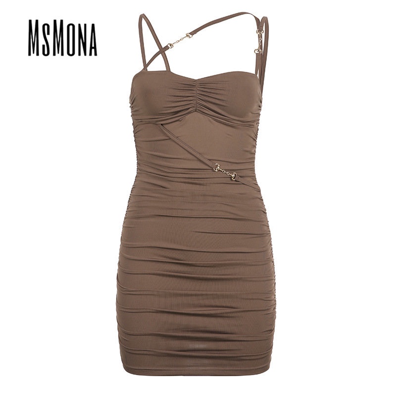 Đầm Ôm Không Tay Màu Trơn Thời Trang 2023 Quyến Rũ Dành Cho Nữ