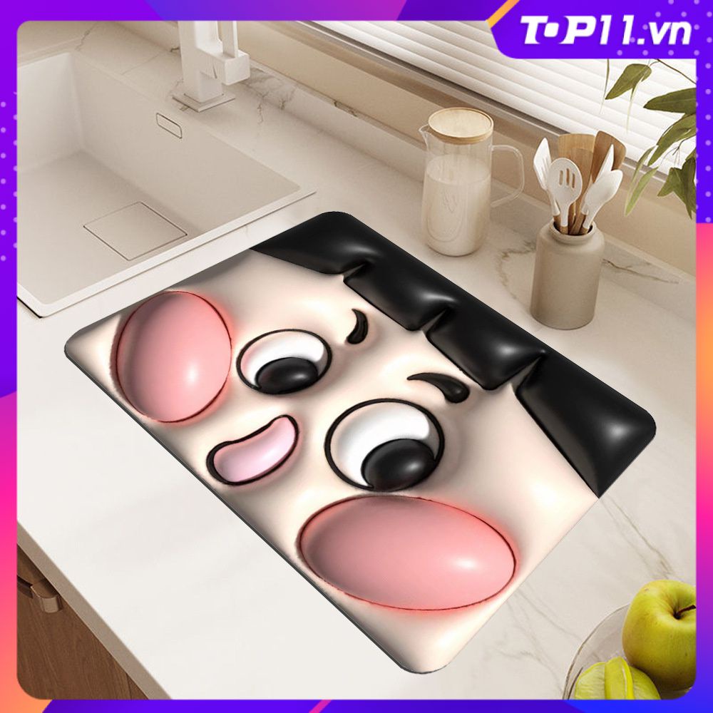 Thảm Trải Sàn Mở Rộng 3d Thảm Trải Sàn Nhà Tắm Thấm Hút Chống Trượt Cho Mặt Bàn Nhà Bếp Túi Biểu Cảm Dễ Thương Hoạt Hình Top11.vn