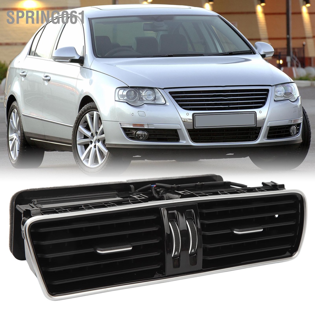 Spring061 Chrome Đen Bảng Điều Khiển Trung Tâm Lỗ Thông Khí Ra 3AD819728A Dash AC Nóng Phù Hợp Cho B6 B7 CC