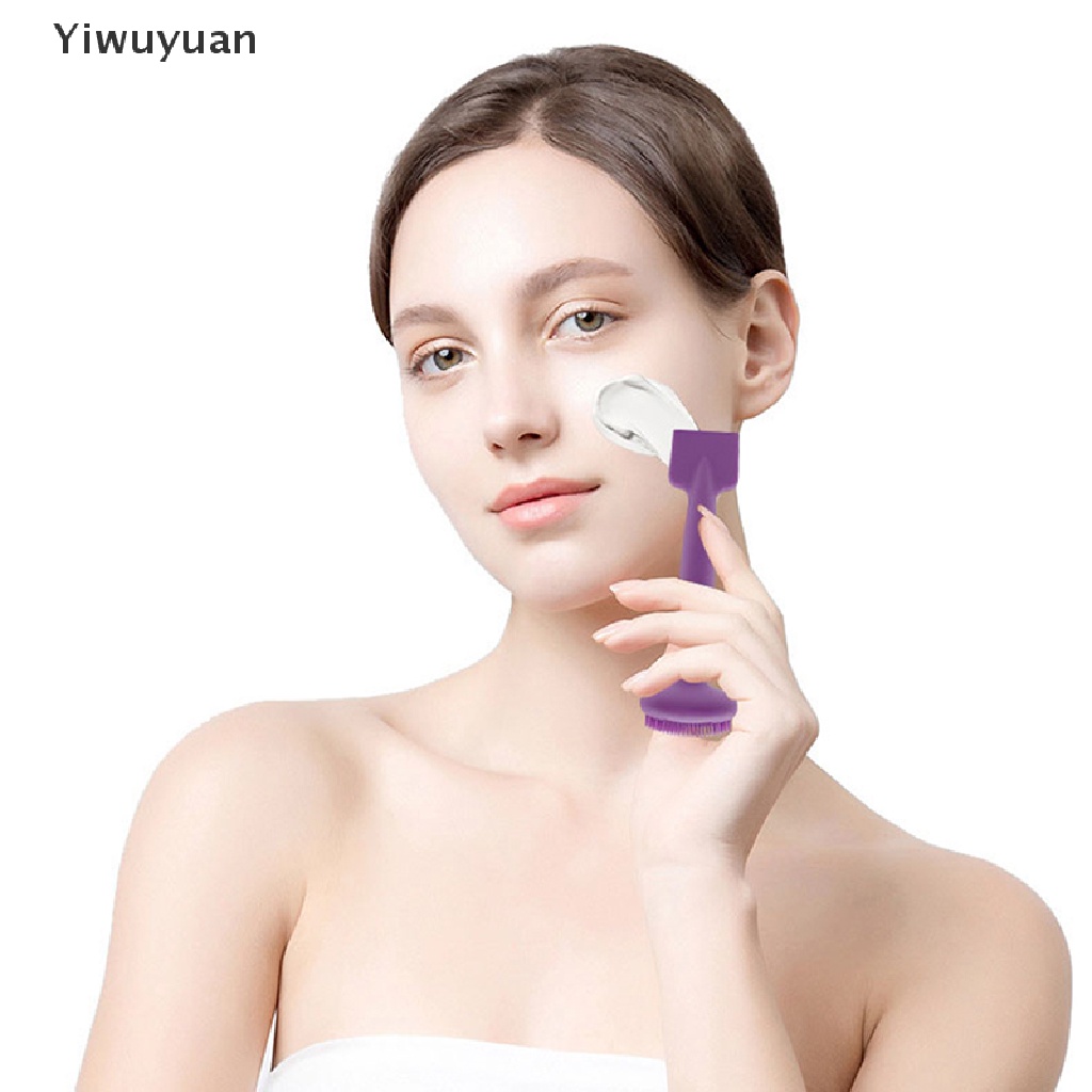 1 Cọ Rửa Mặt Silicone Hai Đầu Mềm Mại Yiwuyuan