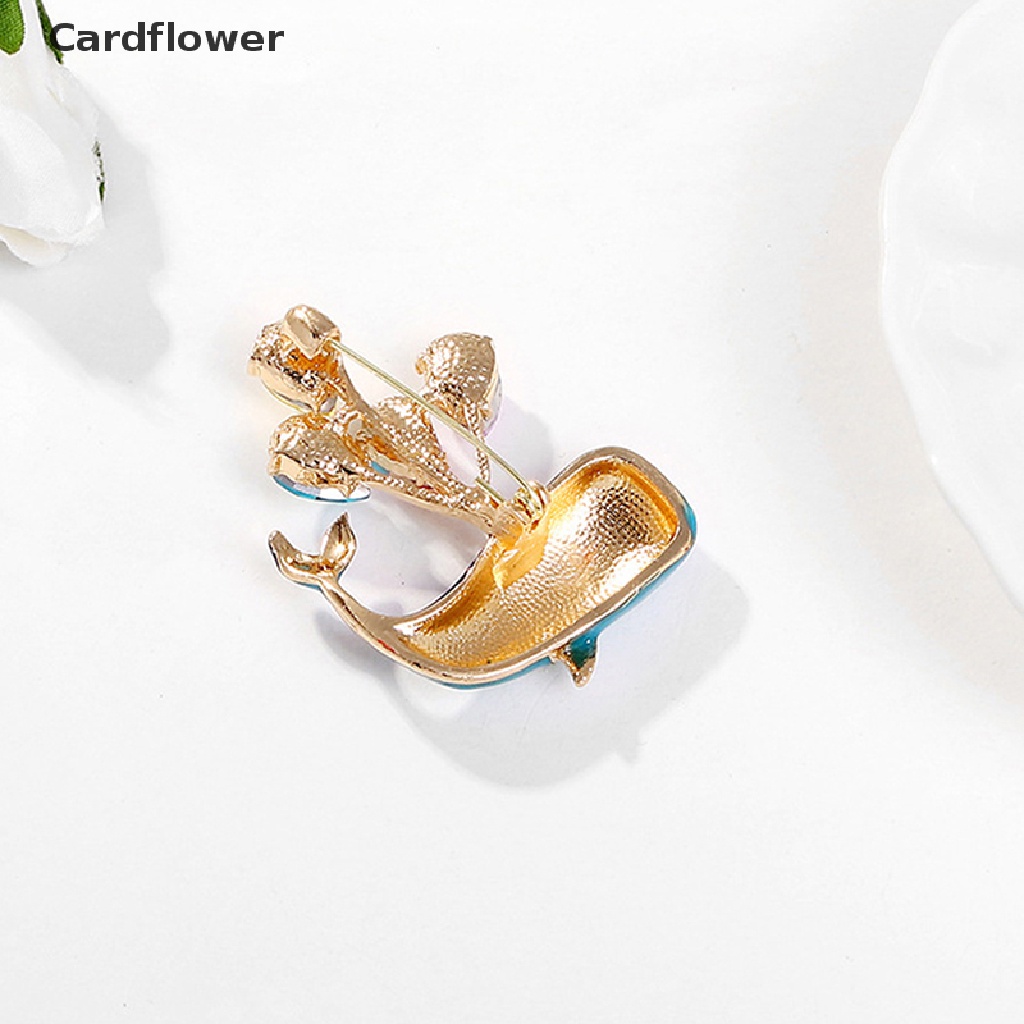 &lt; Cardflower &gt; Trâm Cài Áo Hình Cá Voi Bong Bóng Bay Thời Trang Cho Nữ