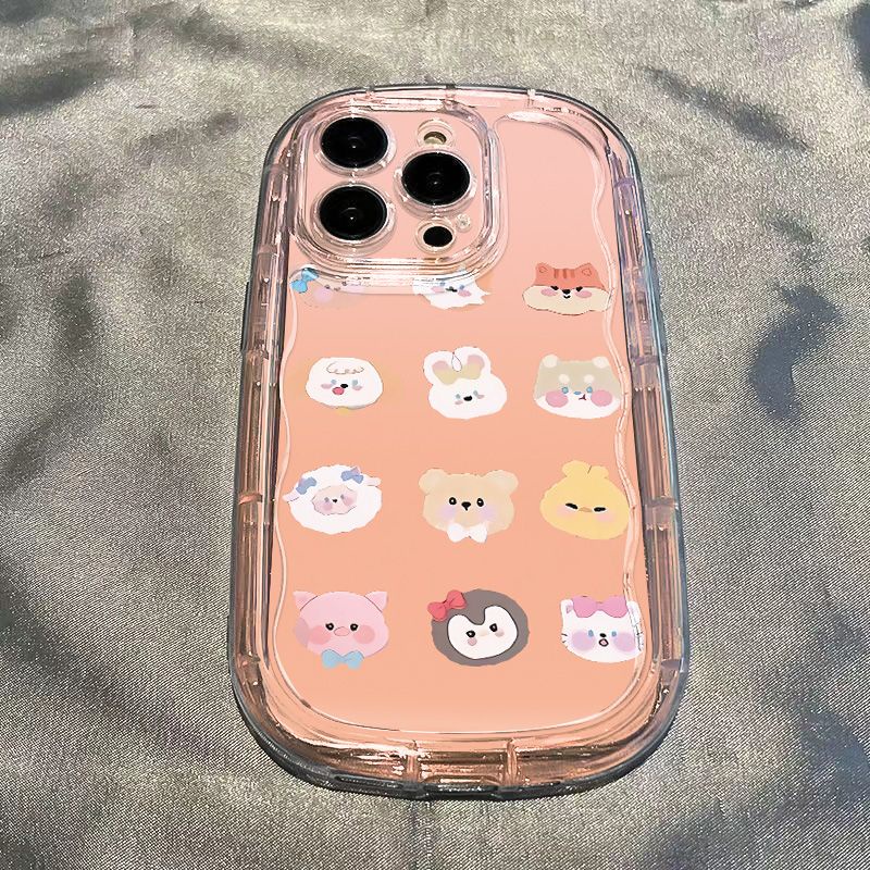 ✅Ốp Điện Thoại Dẻo Trong Suốt Họa Tiết Động Vật Dễ Thương Chống Sốc Cho Iphone xr 11 promax13 / Apple / 8piPhone147 / Soft 12 in Yfz