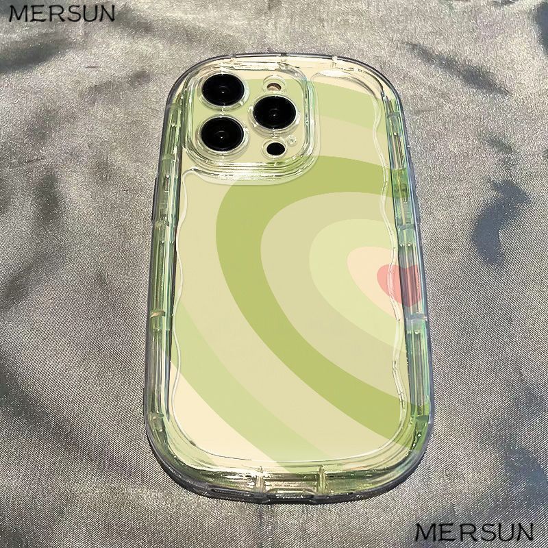 ✅Ốp Điện Thoại Mềm Trong Suốt Chống Sốc Hình Trái Tim / Xanh Lá / Hồng Cho Iphone148p 7 xs xr 11 12 promax13 Z4NT