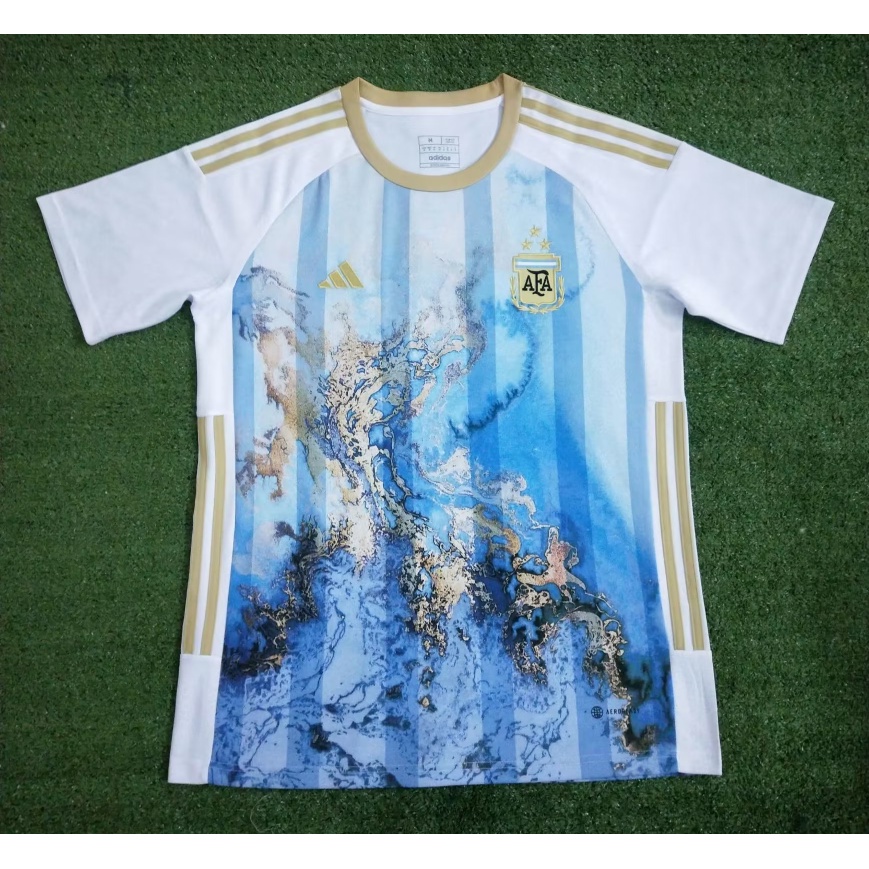 Áo Thun Thể Thao Tay Ngắn Nhanh Khô In Hình Bản Đồ Argentina Mùa Giải Jersey S-XXL 23-24