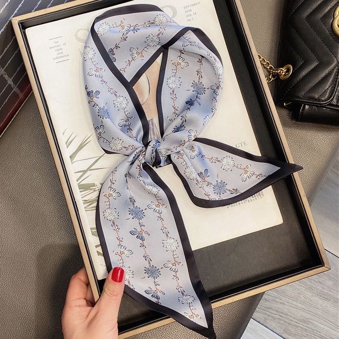 Khăn Quàng Cổ Dài Đa Năng In Họa Tiết Hoa Cổ Điển