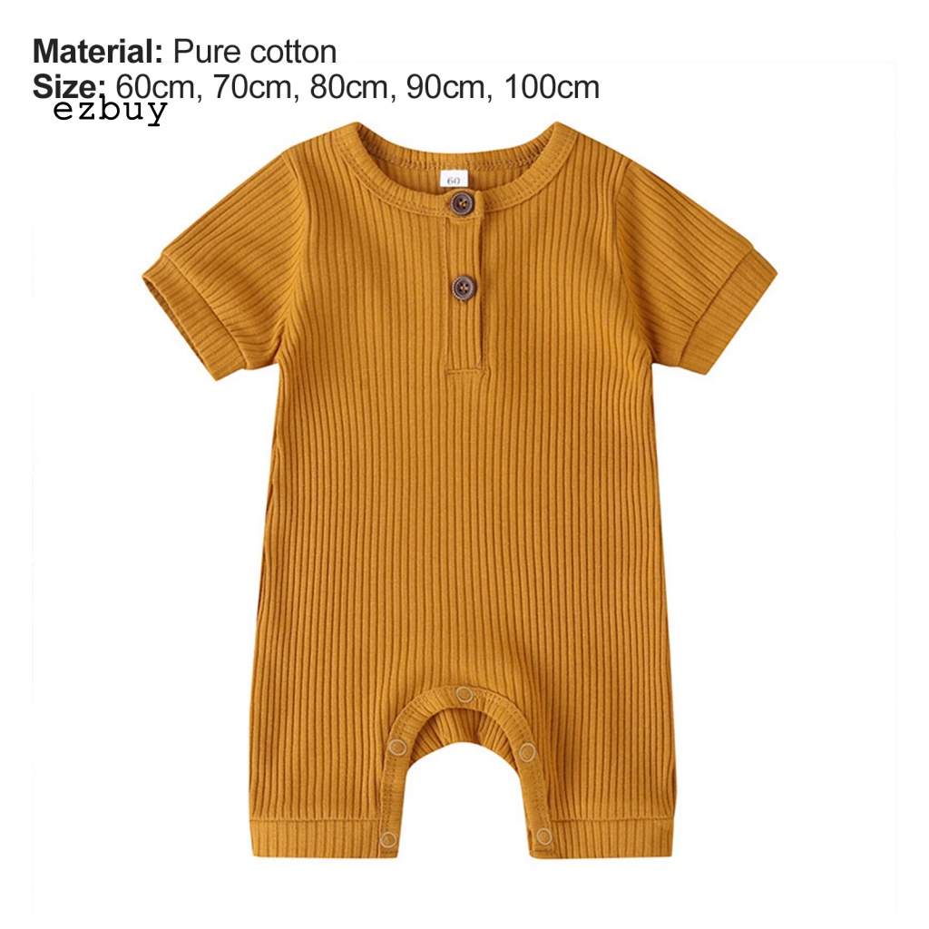 Bộ Áo Liền Quần Tay Ngắn Chất Liệu Cotton Thoáng Khí Thời Trang Cho Bé