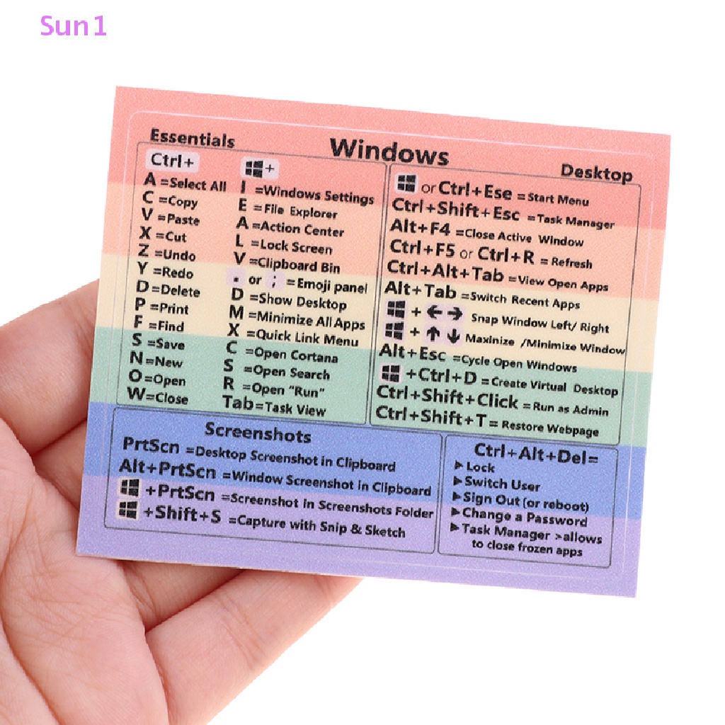 Sun1 > Sticker Dán Bàn Phím Cheat Cắt Ngắn Chống Nước Mưa Tốt