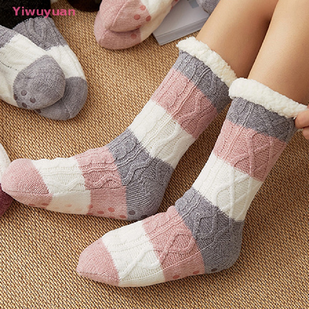 Vớ Lông Cừu Dệt Kim Dày Giữ Ấm Mùa Đông Mới Cho Nữ Áo Thun Thiết Kế Mới Năng Động Thời Trang